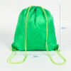 Custom logo printed green double string shoe dust drawstring bag