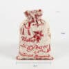 Custom printed jute jewelry dust bag drawstring foil xmas gift bags for perfume