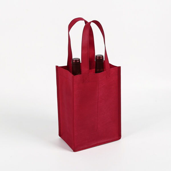 Non woven two bottle wine packaging bag for wine bottle gift