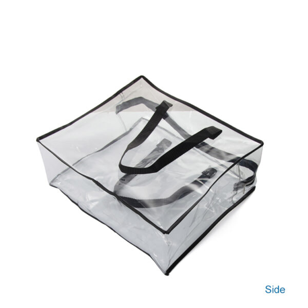High quality custom design logo reusable clear shopping tote beach bag - Image 3