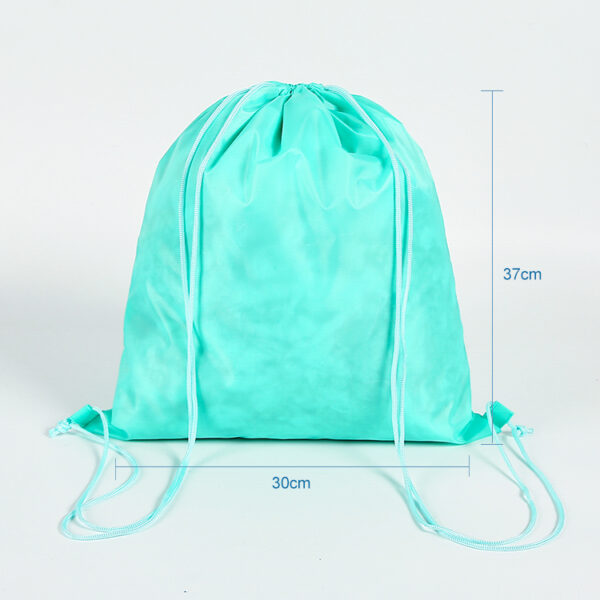 Eco friendly PET full colour sports backpack drawstring bag - Image 2