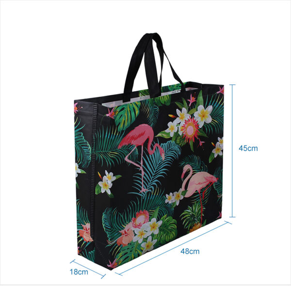 Custom wholesale eco recycled fabric nonwoven ultrasonic clothing shopping bag - Image 2