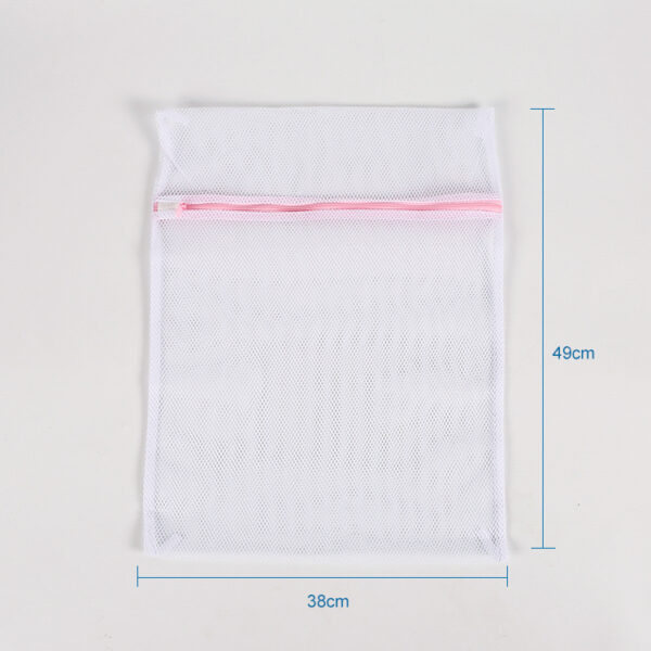 Wholesale custom personalised recycled materials travel folding PET mesh laundry wash bag - Image 2