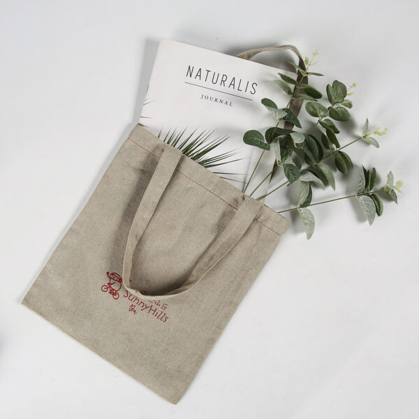 Custom logo size printed eco friendly reusable cheap cotton canvas bag - Image 2