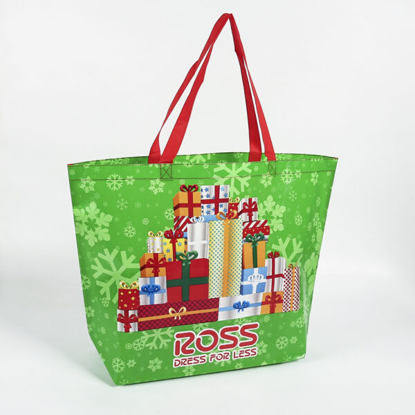 Luxury christmas shopping gift waterproof recyclable PP non woven tote bag