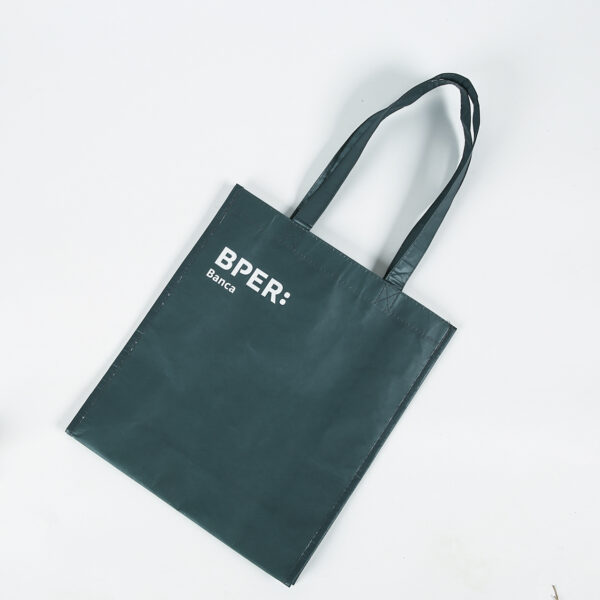 Wholesale custom reusable woven recycled rpet bag with custom logo - Image 2