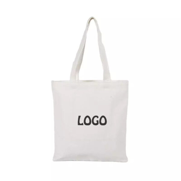 High quality white blank plain grocery hand made reusable organic cotton canvas shopping tote bag