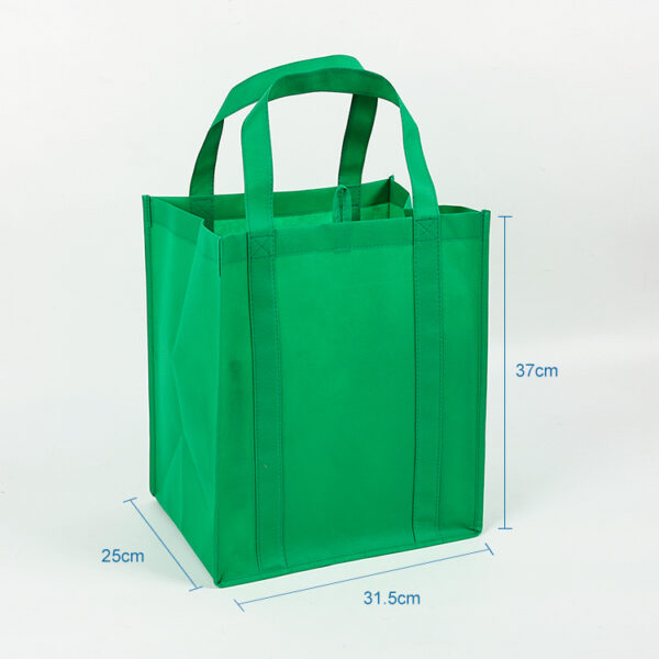 Wholesale green non woven eco friendly reusable shopping tote bag - Image 2