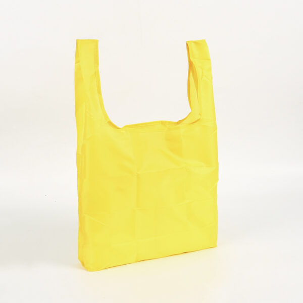 Wholesale 190T PET polyester womens plain tote shopping bags that can be folded