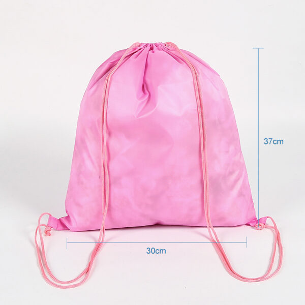 Eco friendly custom printed polyester gym backpack drawstring bag - Image 2