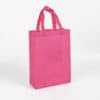 Eco friendly hot pink reusable customized non woven tote shopping bag for groceries
