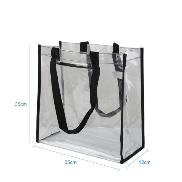 Custom logo printing transparent clear pvc tote beach shopping bag - Image 2