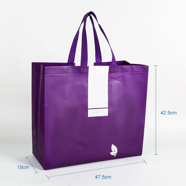 Wholesale custom print logo luxury eco ultrasonic laminated shopping tote non woven bag - Image 2