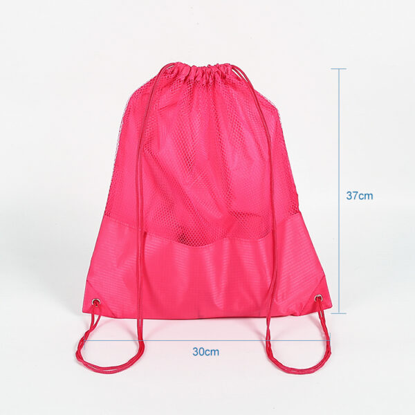 Customize eco friendly PET mesh polyester backpack drawstring bag - Image 2