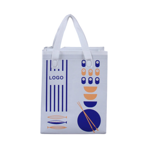 Commercial thermal heat sealed freezer pack lunch food delivery takeout insulated cooler tote bag