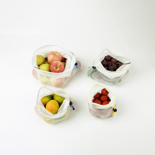 Eco friendly custom drawstring food mesh bags with drawstring for fruits and vegetable - Image 2