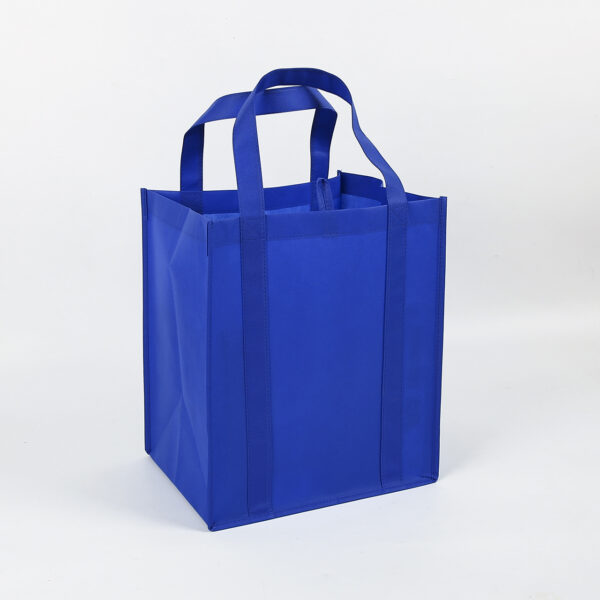 Hot sell blue solid color casual reusable pp non woven shopping tote bag