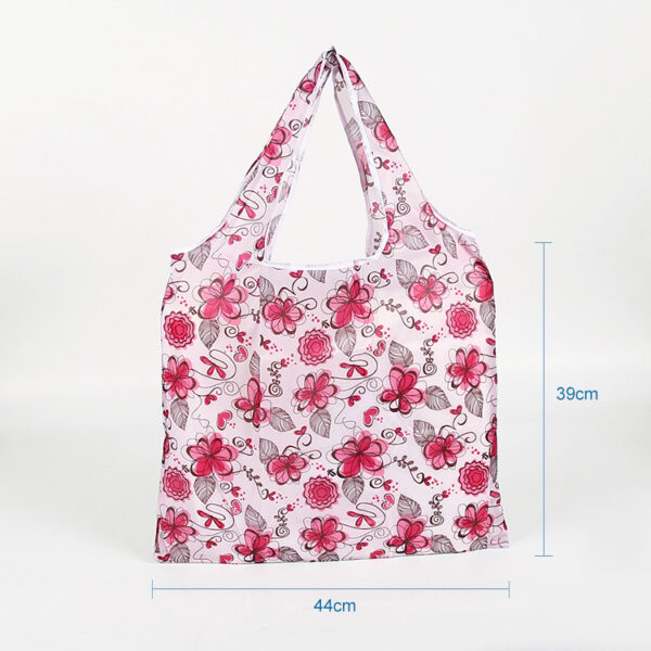 Custom print logo 190T PET foldable duffle travel all over print tote bag - Image 3