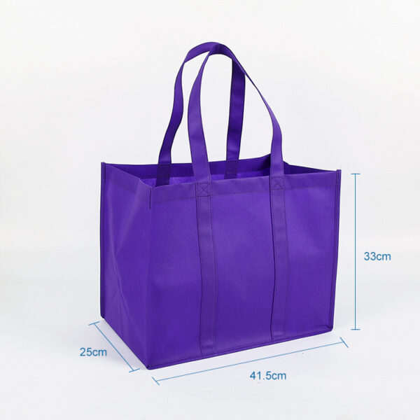 Summer purple eco friendly non woven shopping tote bag - Image 2