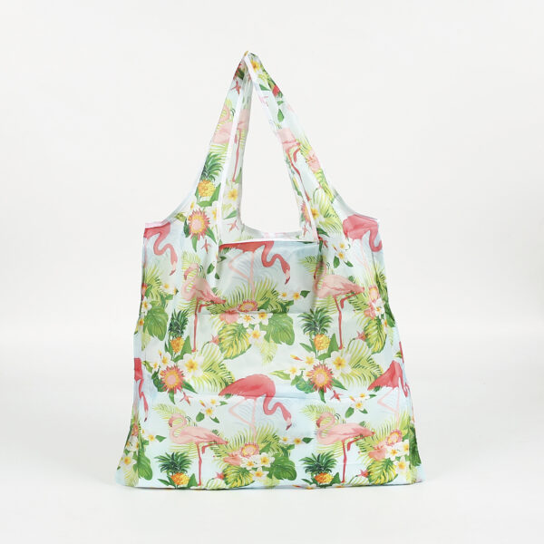 Eco friendly 190T PET foldable floral tote bags