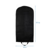 Customized printed black zipper pocket dust reusable non woven fabric wedding dress suit garment bag clothes cover