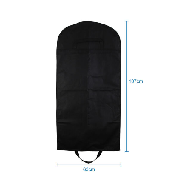 Customized printed black zipper pocket dust reusable non woven fabric wedding dress suit garment bag clothes cover - Image 4