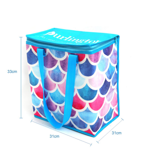 Luxury large picnic hot cold reusable thermal food delivery cooler insulated bag - Image 2