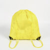 Reusable eco friendly PET yellow fabric string tote packaging drawstring bag