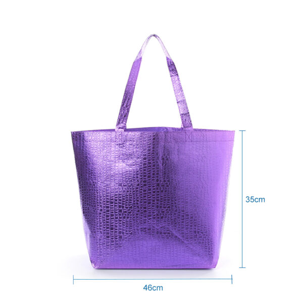 Customized logo printed biodegradable non woven reusable shopping bag - Image 2