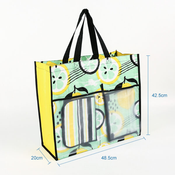 The new style custom designer fashion logo PP woven tote beach bag - Image 3