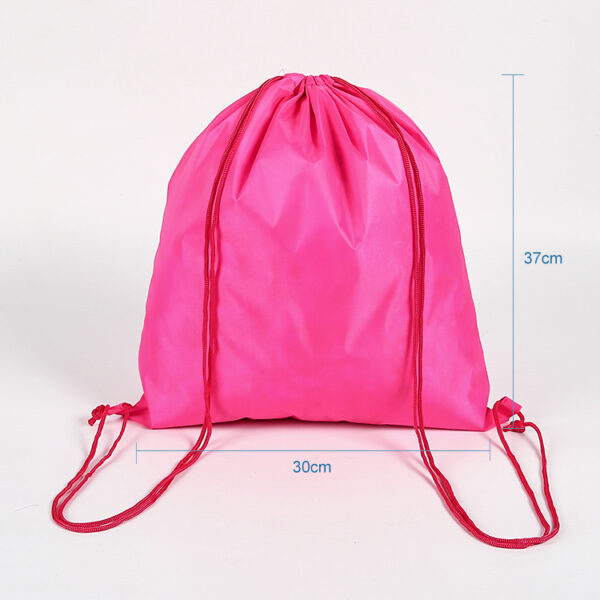 Custom logo low moq pink PET sport shoe shopping drawstring bags - Image 2