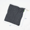 Eco friendly reusable shopping cotton mesh net black drawstring bag
