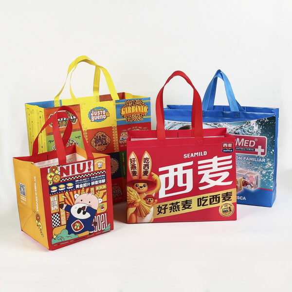 Custom printing reusable pp non woven packaging shopping tote bag - Image 3