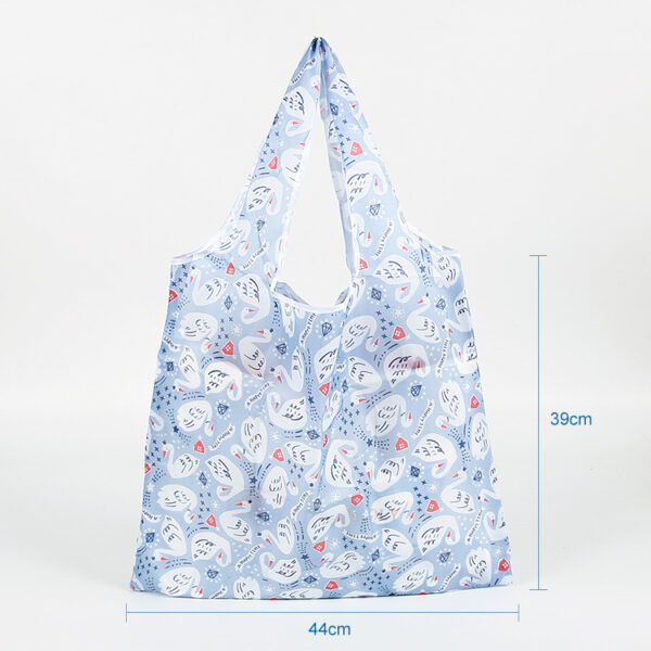 190T PET reusable custom eco friendly foldable large tote bag pouch - Image 3