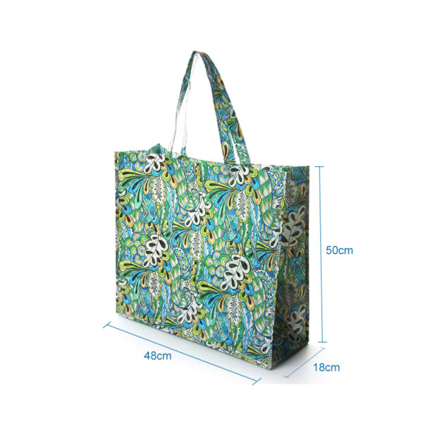 Custom made large shopping eco-friendly waterproof hand bags with tote - Image 2