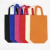 Eco friendly hot pink reusable customized non woven tote shopping bag for groceries