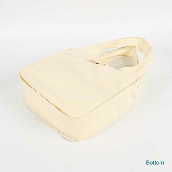 190T PET eco friendly foldable cotton shopping school tote bag - Image 2