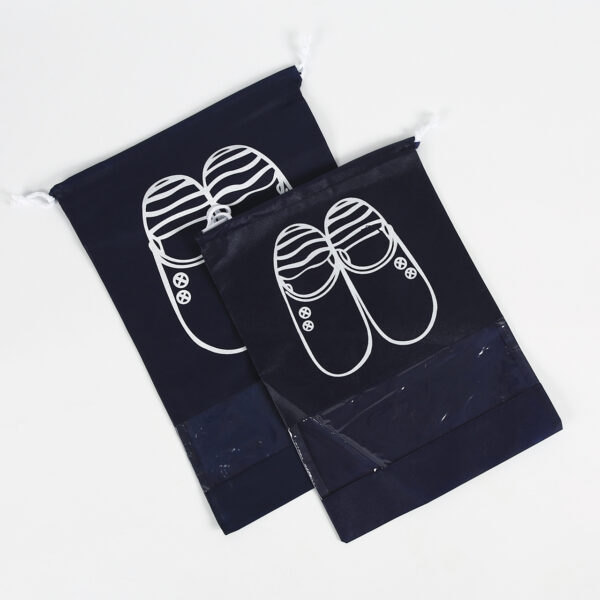 Custom color recycled non woven drawstring shoe dust bag