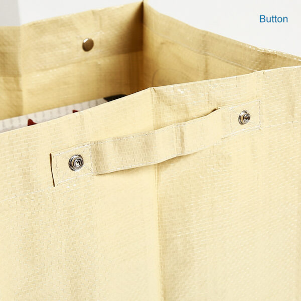 Eco friendly custom xl pp woven shopping bags with snap - Image 3