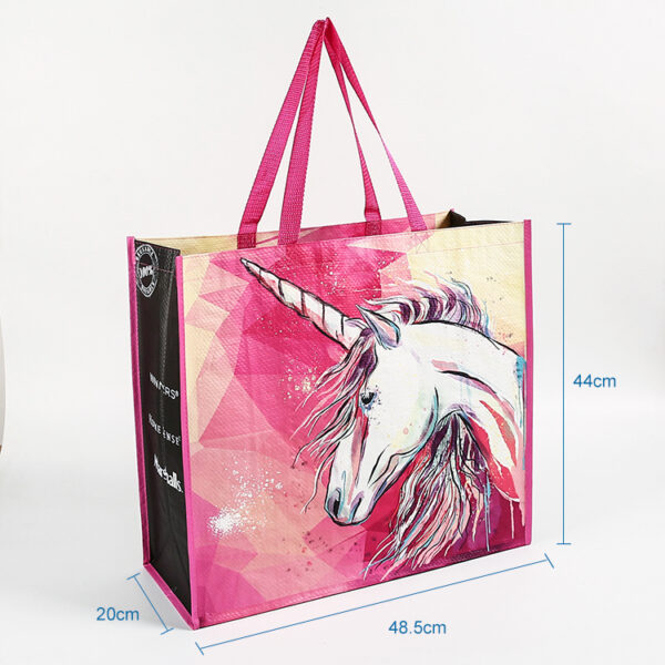 Eco friendly standard size PP woven fabric shopping bag - Image 3