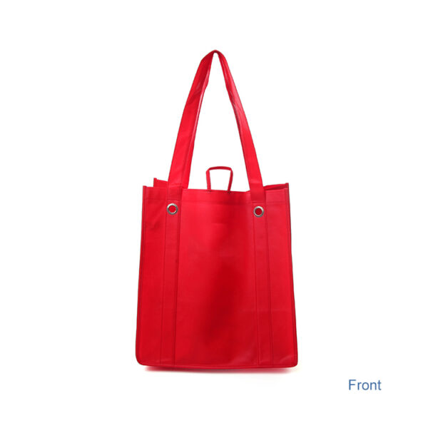 Customized reusable  non woven recycled fabric grocery tote shopping bag with handle - Image 4