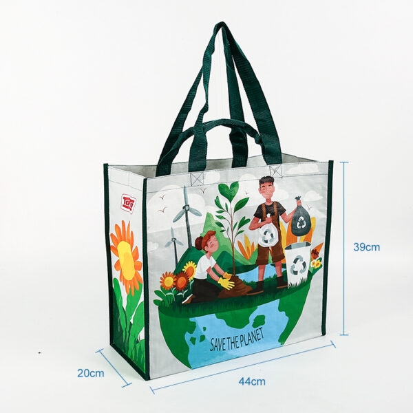 Eco friendly  custom printed PP woven shopping bag - Image 3