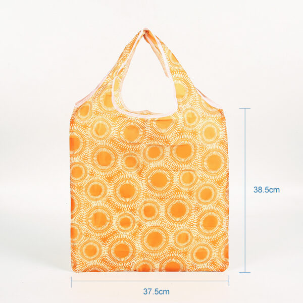 Customized 190T PET new foldable grocery tote shopping bag - Image 3