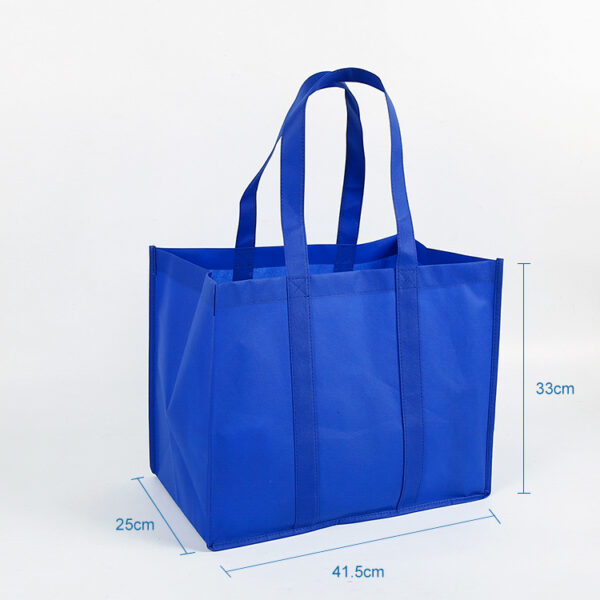 Custom logo printed big non woven reusable shopping tote bag - Image 2