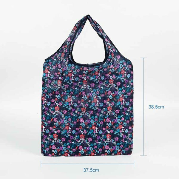 Eco friendly 190T PET foldable reusable tote bag - Image 2