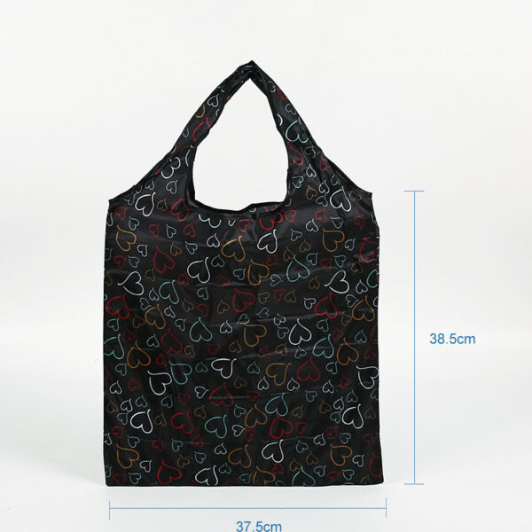 Customized reusable 190T PET cute foldable shopping bag - Image 3