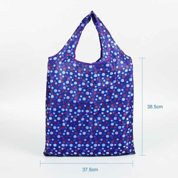 Eco friendly custom 190T PET reusable foldable shopping bag - Image 2