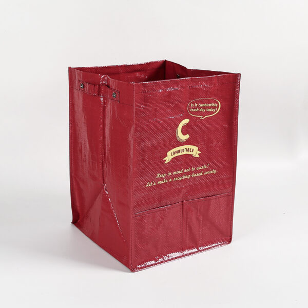 Eco friendly custom xl pp woven shopping bags with snap - Image 6