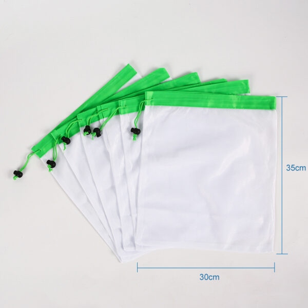 Eco friendly custom commercial polyester mesh laundry washing drawstring bag - Image 2