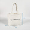 Custom printed logo white beach hand natural recycled cotton canvas tote shopping bag